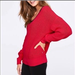 PINK Victoria’s Secret V Neck Boyfriend Sweater M